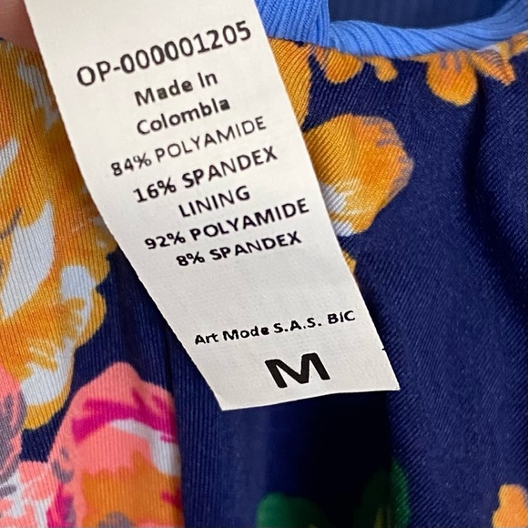 New! Maaji Reversible Cheeky Cut Plunge One Piece Tiki Tiky Floral - Picture 7 of 8